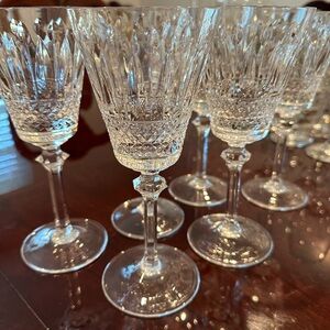 VINTAGE CRYSTAL WINE GLASS set of 6